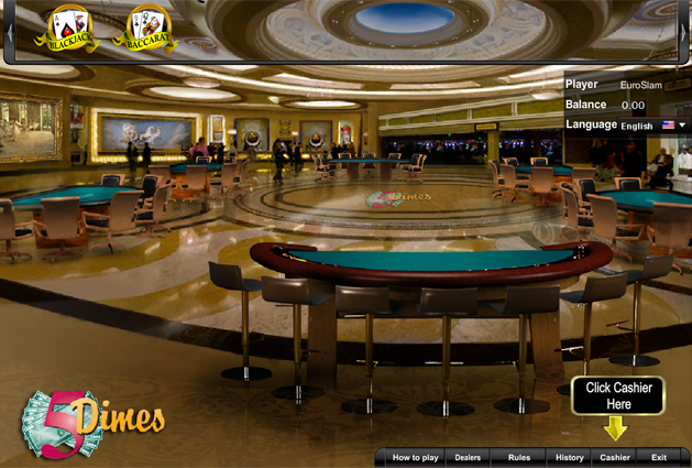 5Dimes Casino Screenshot Lobby
